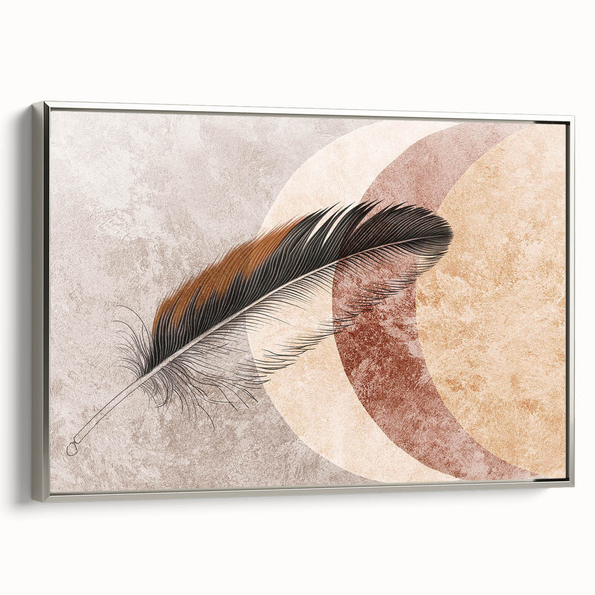Abstract wall art print with vibrant blue and gold colors, featuring a modern geometric design ideal for home decor or office spaces.