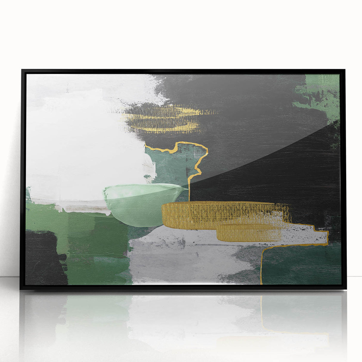 Abstract wall art canvas print showcasing vibrant colors and dynamic shapes, designed to enhance modern interior spaces and evoke creativity.