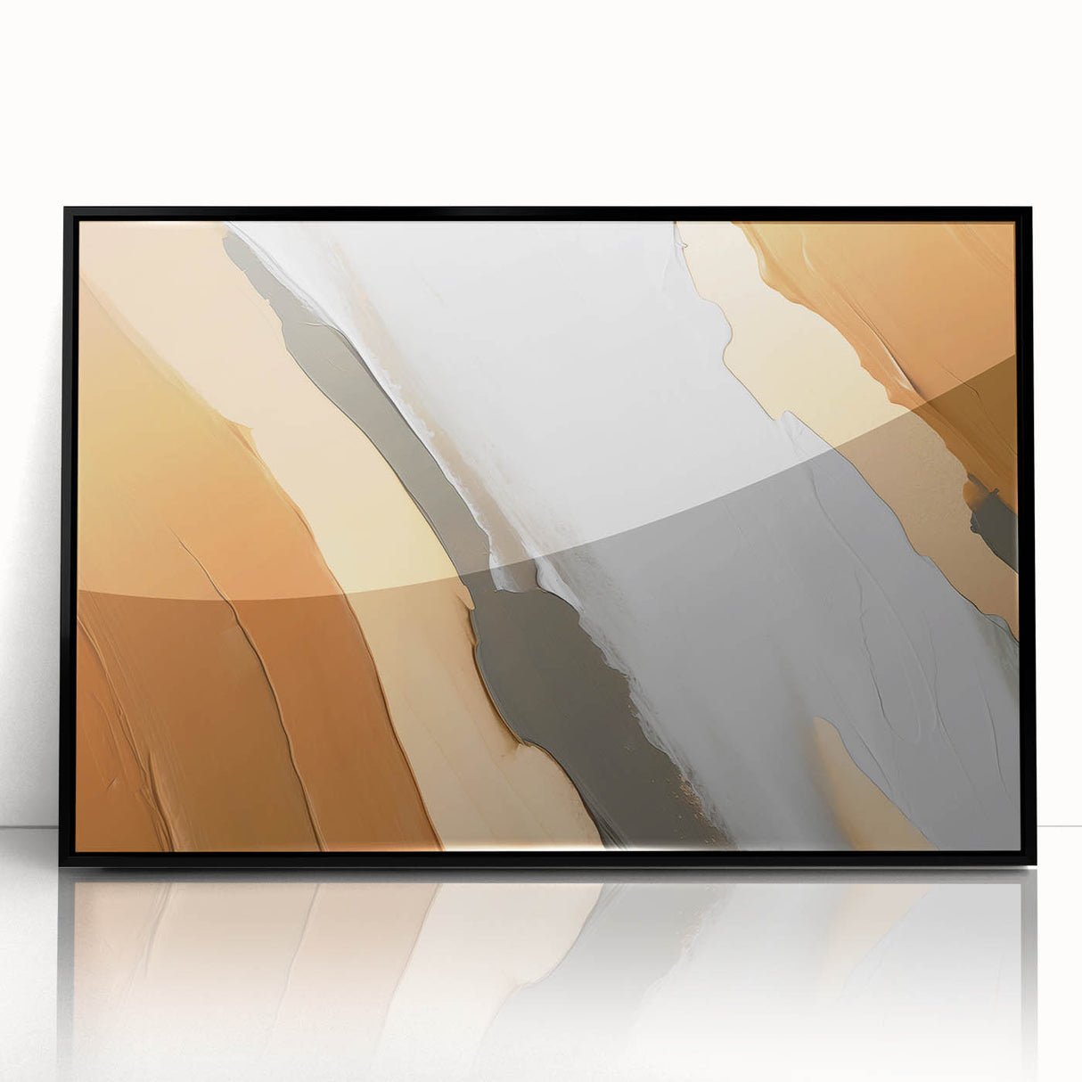 Colorful abstract wall art canvas showcasing vibrant swirls of blue, orange, and yellow, designed to enhance modern home decor with a dynamic touch.