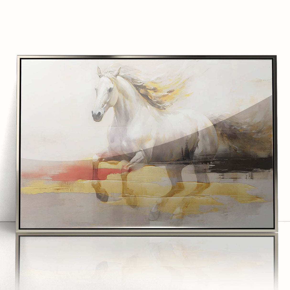 Vibrant abstract wall art canvas featuring bold colors and geometric shapes, ideal for modern decor. Perfect for adding a striking focal point to any room.