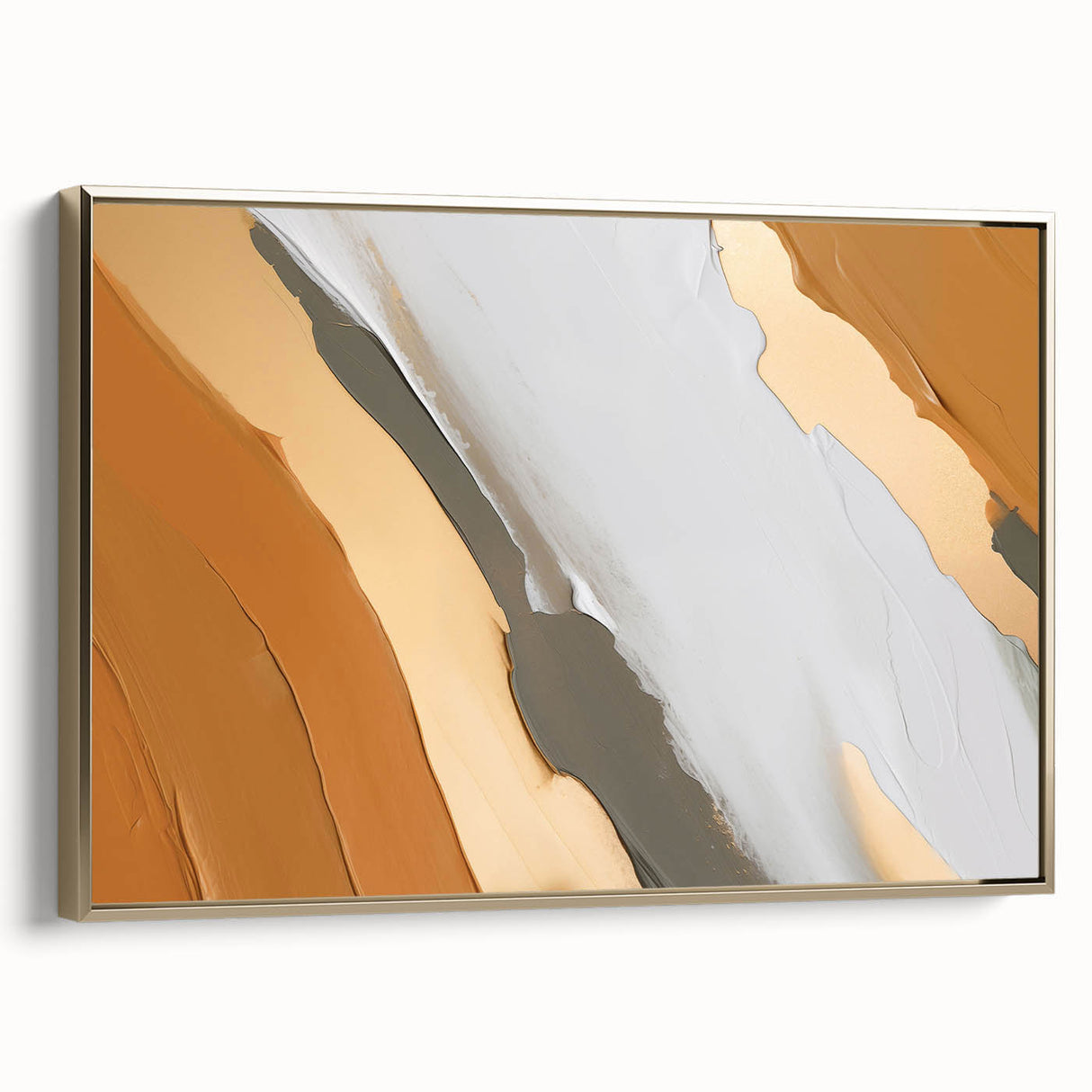 Vibrant abstract wall art canvas featuring bold geometric patterns in shades of blue, orange, and yellow, perfect for modern home decor.