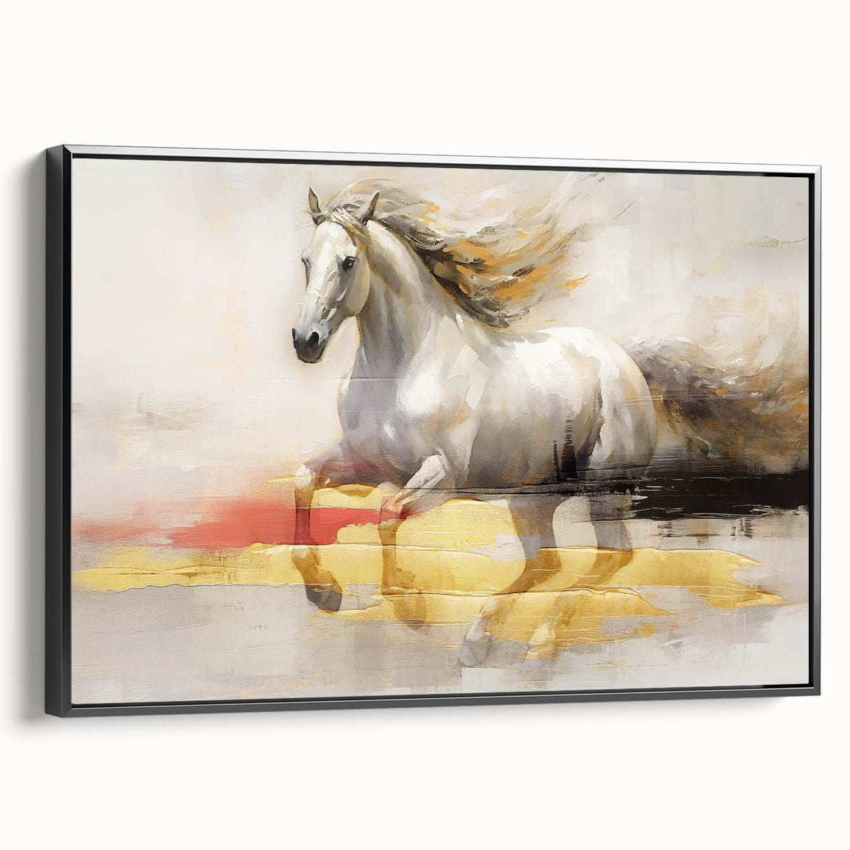 Vibrant abstract wall art canvas showcasing bold colors and geometric patterns, elegantly rolled and stored in a durable cardboard tube for safe shipping.
