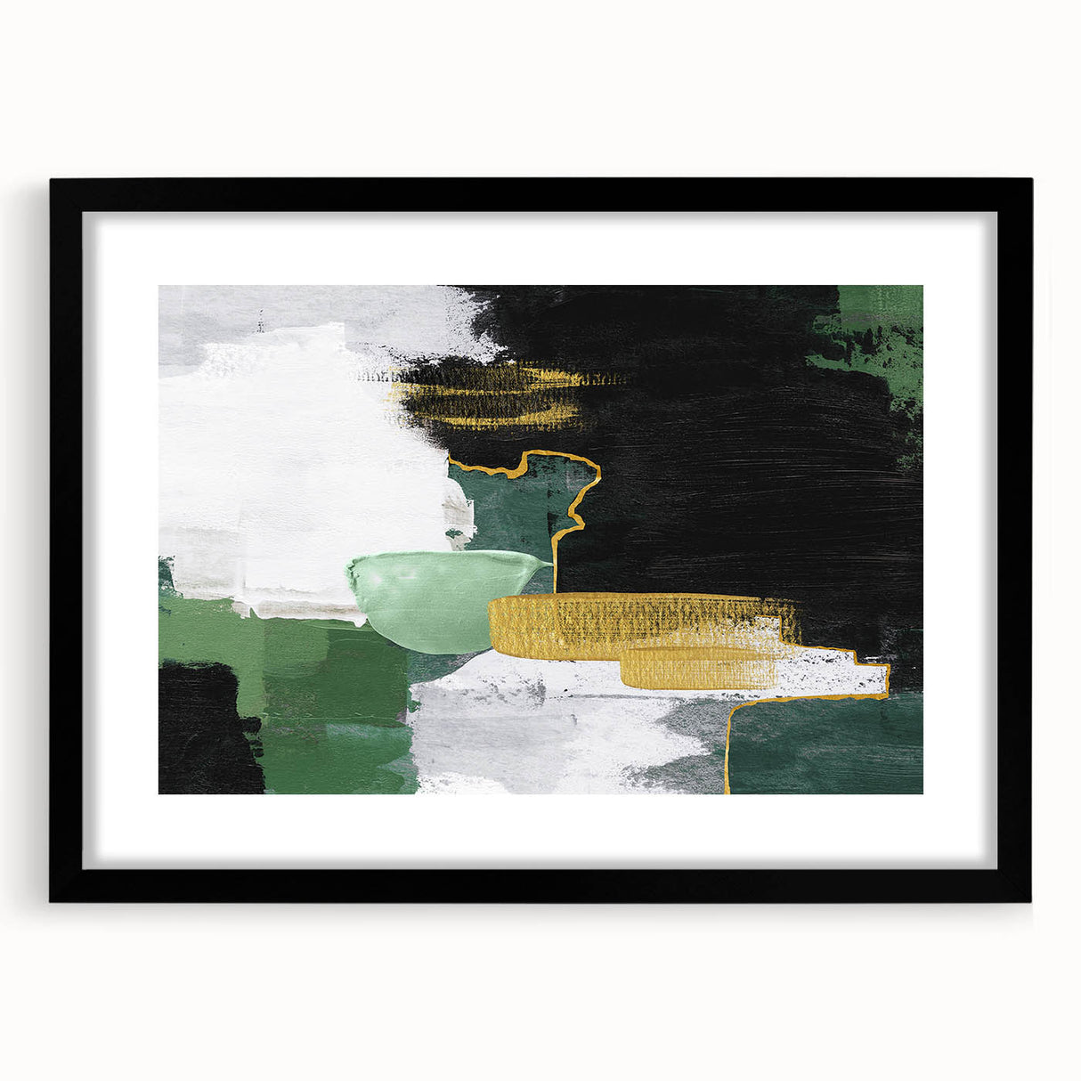 Colorful abstract wall art print showcasing vibrant geometric shapes and patterns on a textured canvas, ideal for modern home decor.