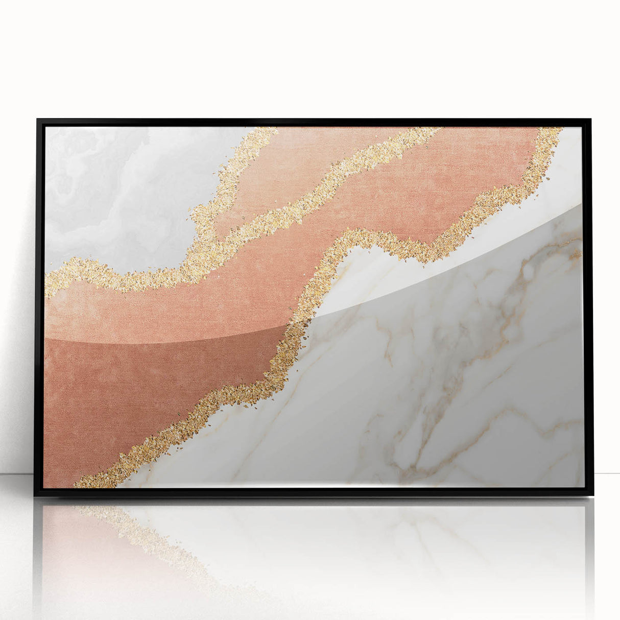 Abstract canvas art showcasing vibrant, swirling colors in shades of blue, orange, and yellow, perfect for modern home decor or artistic displays.