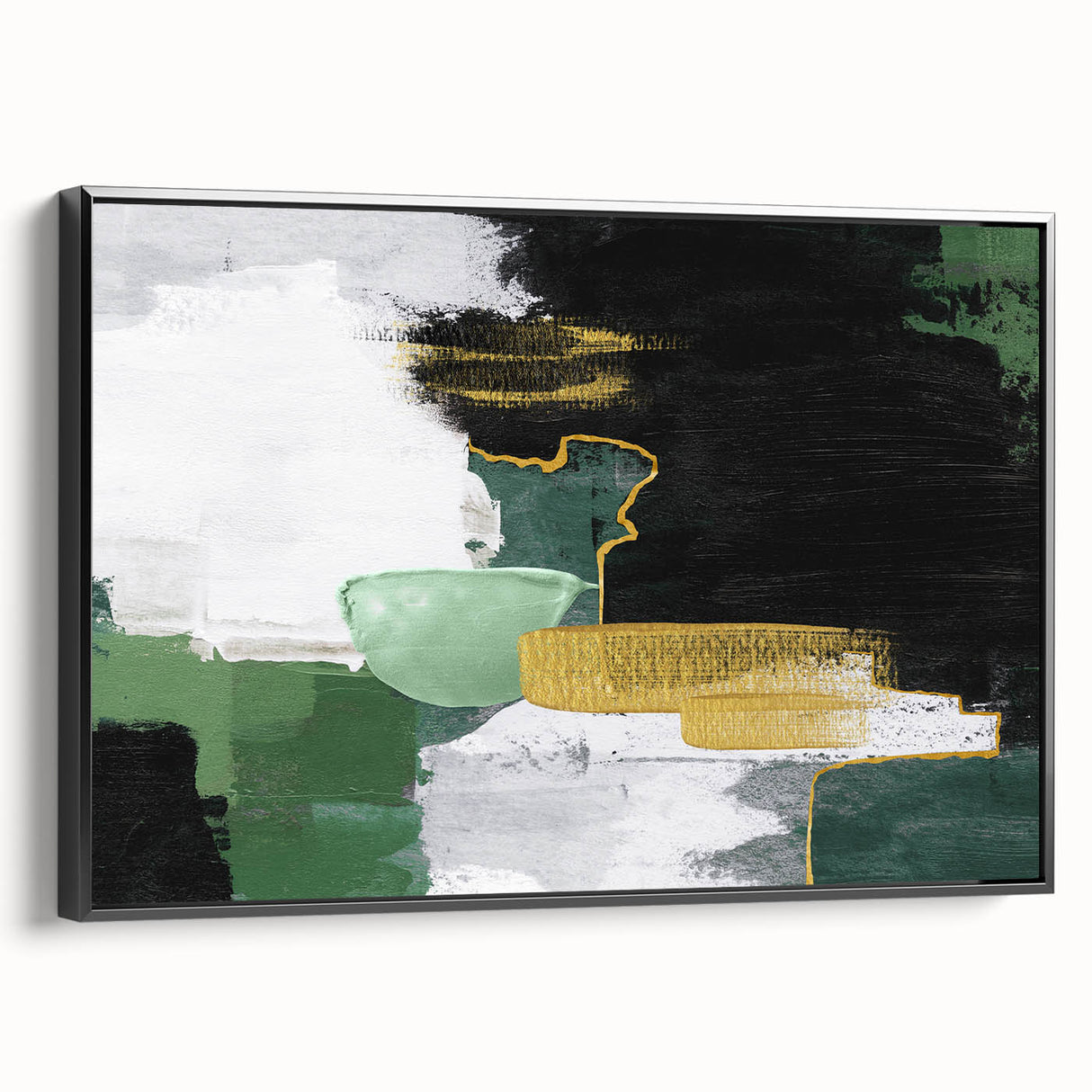 Abstract wall art canvas in vibrant colors, showcasing bold geometric shapes and fluid lines, ideal for modern home decor and artistic expression.