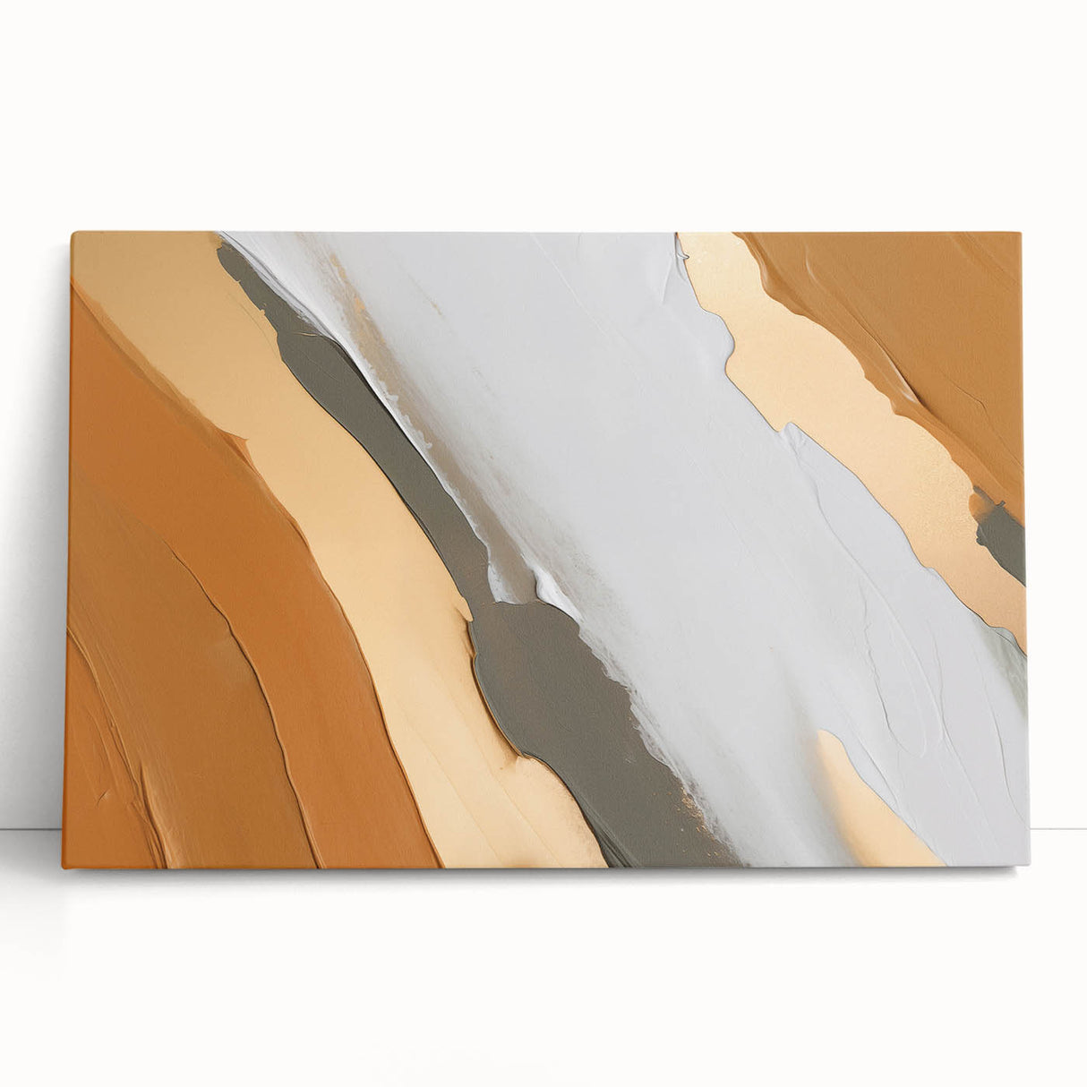 Abstract wall art print showcasing vibrant colors and geometric patterns, rolled in a protective tube, perfect for enhancing modern home decor.