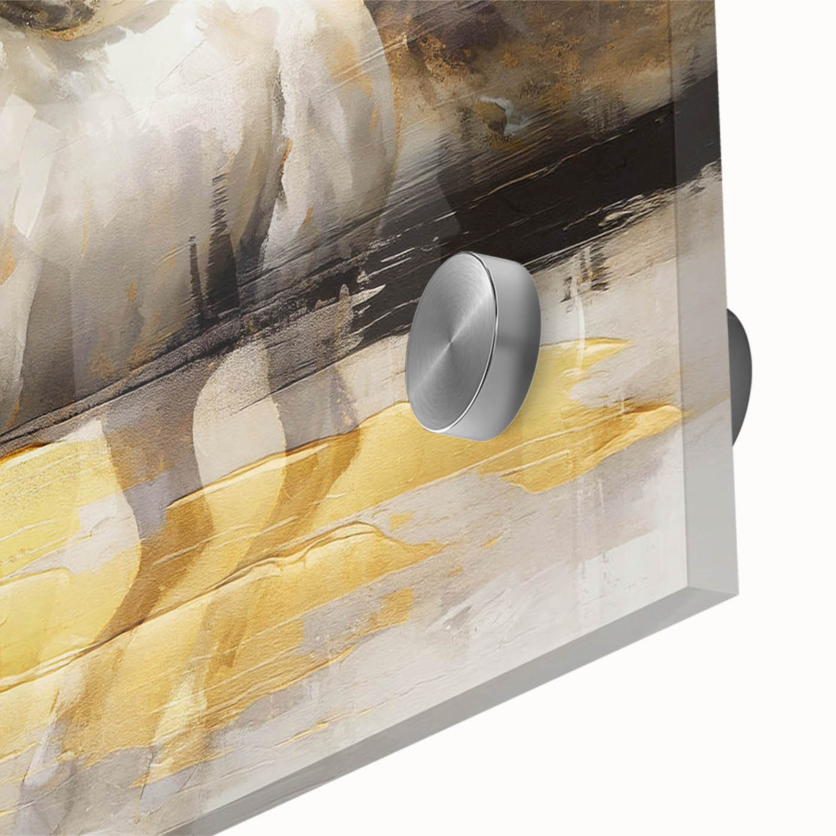 Abstract canvas art featuring vibrant colors and geometric patterns, ideal for modern home decor. The rolled print is protected in a durable cardboard tube for safe shipping.