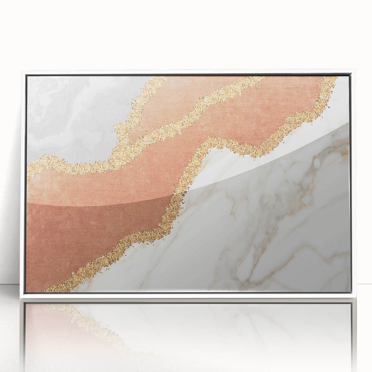 Vibrant abstract wall art canvas showcasing dynamic brush strokes in blue, orange, and yellow, perfect for modern home decor.