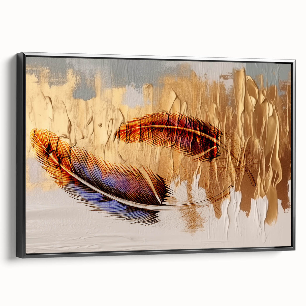 Abstract canvas art design featuring vibrant colors and geometric shapes, rolled and securely packaged in a durable tube for easy transport and storage.