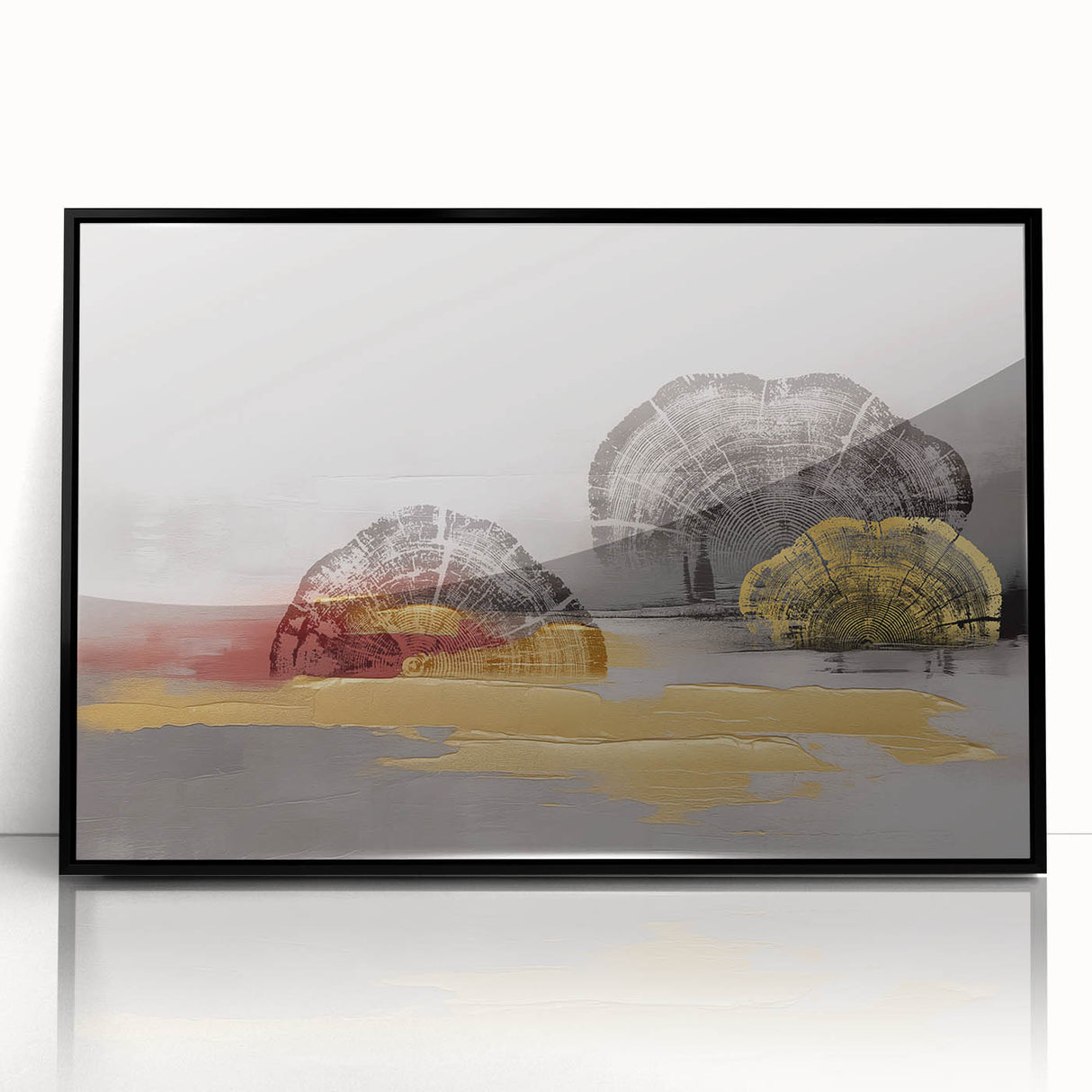 Abstract wall art canvas featuring vibrant blue and orange swirls, textured for depth, rolled and ready for display, showcasing modern artistic expression.