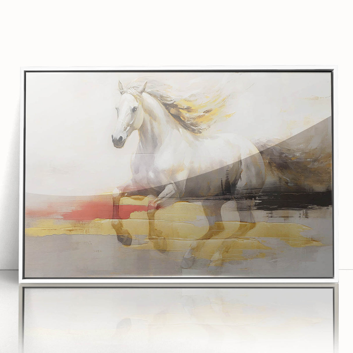 Vibrant abstract canvas art print showcasing bold colors and dynamic shapes, elegantly rolled and secured in a protective cardboard tube for easy transport.