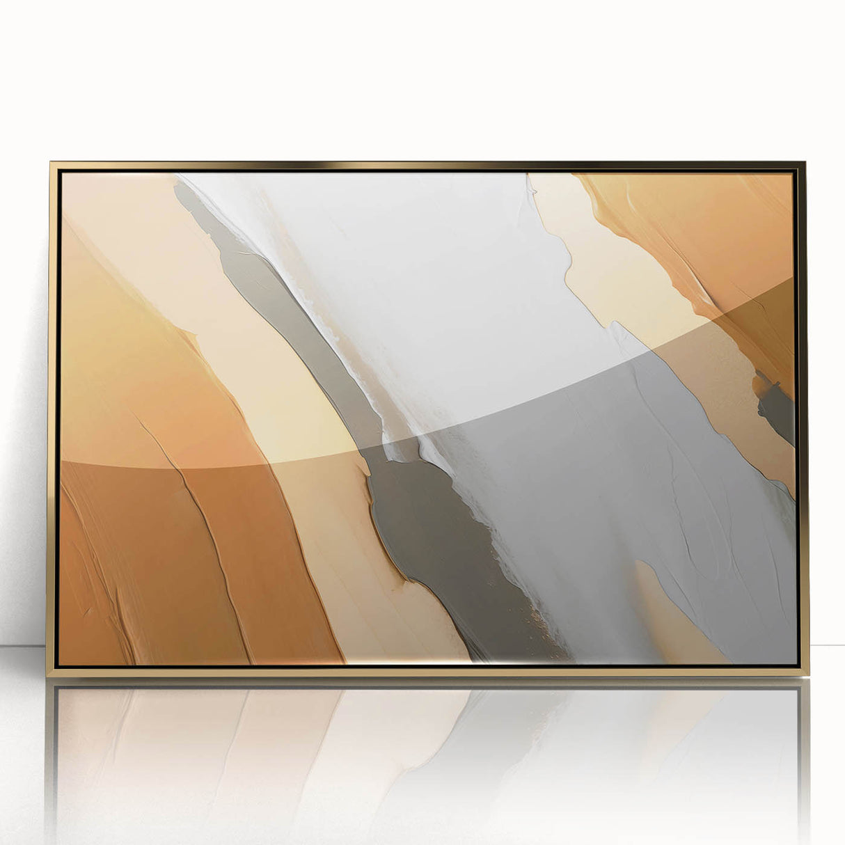 Abstract wall art canvas featuring vibrant geometric patterns in bold colors of blue, orange, and yellow, showcasing a modern artistic design ideal for contemporary decor.