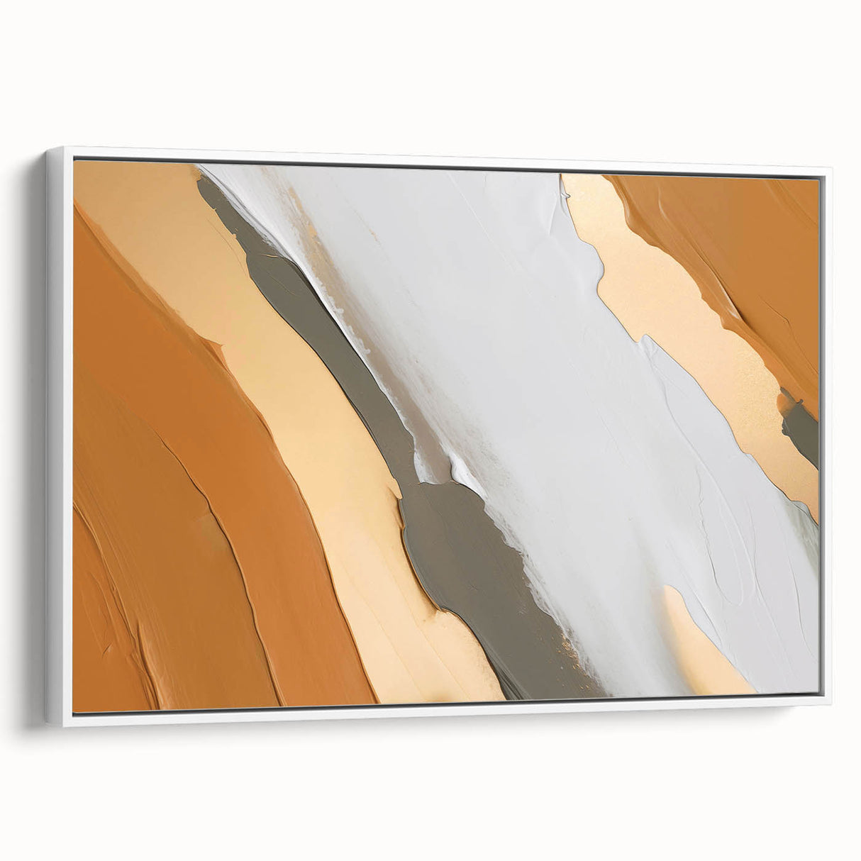 Abstract wall art canvas print showcasing vibrant colors and geometric shapes, elegantly rolled and ready for display, packaged securely in a cardboard tube for protection.