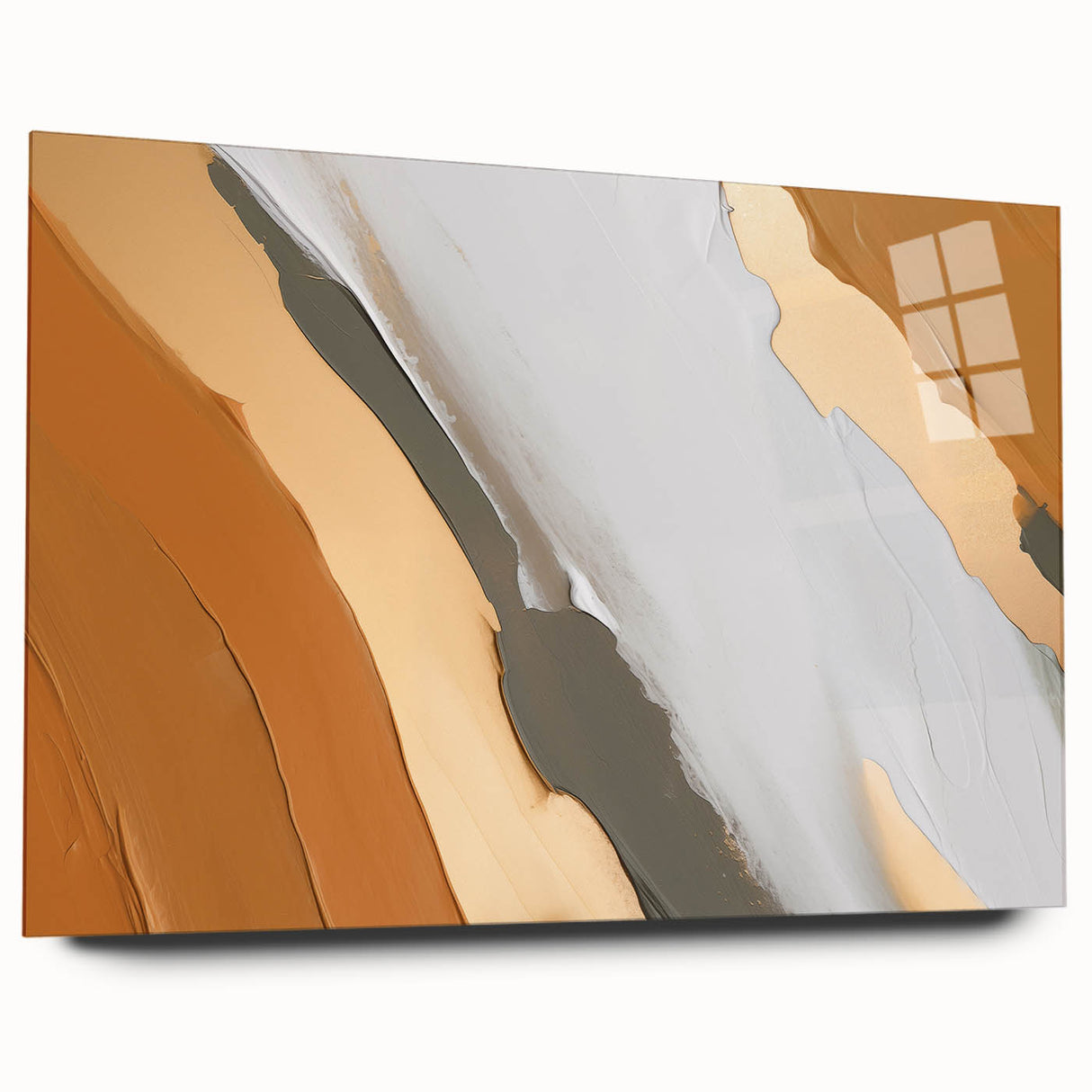 Abstract canvas art showcasing vibrant colors and dynamic shapes, perfect for modern home decor. The artwork is rolled and securely packaged in a protective cardboard tube for safe shipping.