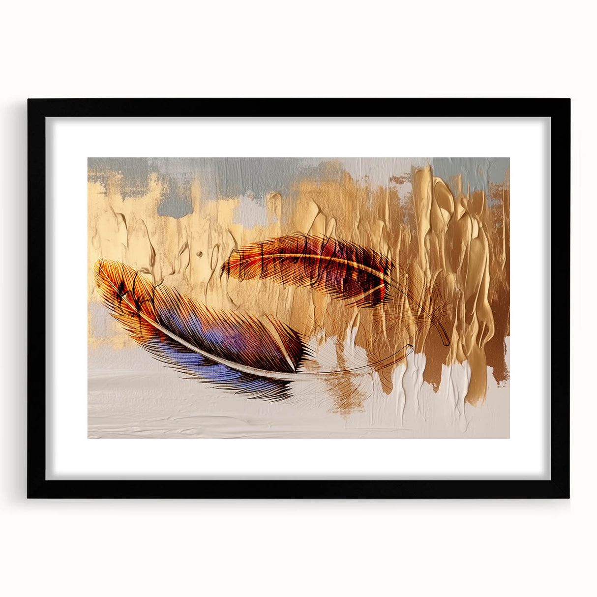 Abstract wall art canvas print featuring vibrant colors and dynamic geometric shapes, showcasing a modern design ideal for contemporary home decor.