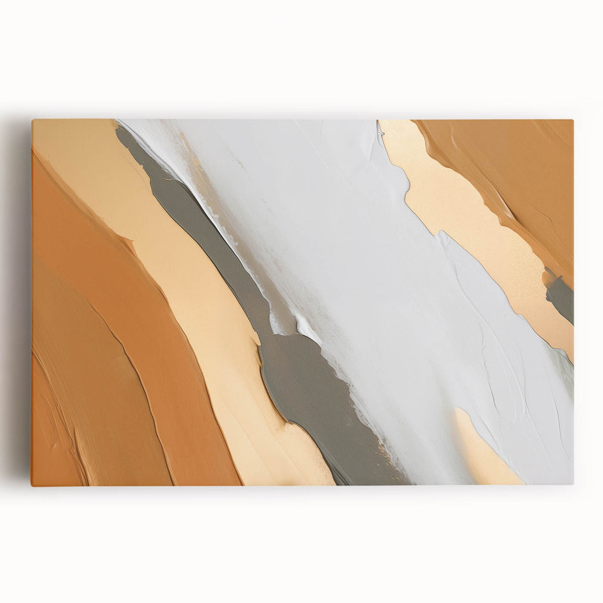 Abstract wall art featuring vibrant colors and geometric shapes, showcasing a modern design ideal for contemporary home decor. The canvas is rolled and securely packaged, perfect for easy transport and display.