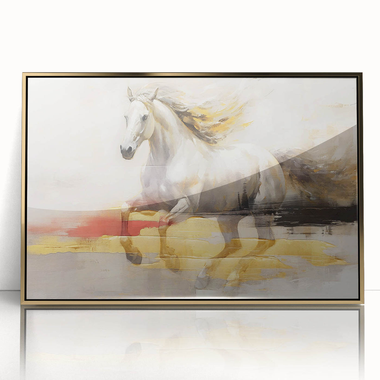Abstract wall art canvas featuring vibrant colors and geometric shapes, showcasing a modern design ideal for contemporary home decor, rolled in protective packaging.