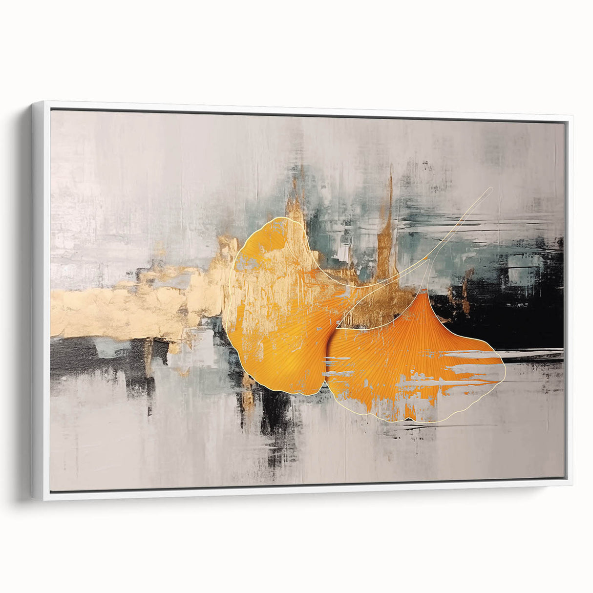 Colorful abstract wall art print showcasing bold shapes and vibrant hues, perfect for modern home decor or artistic interior design.
