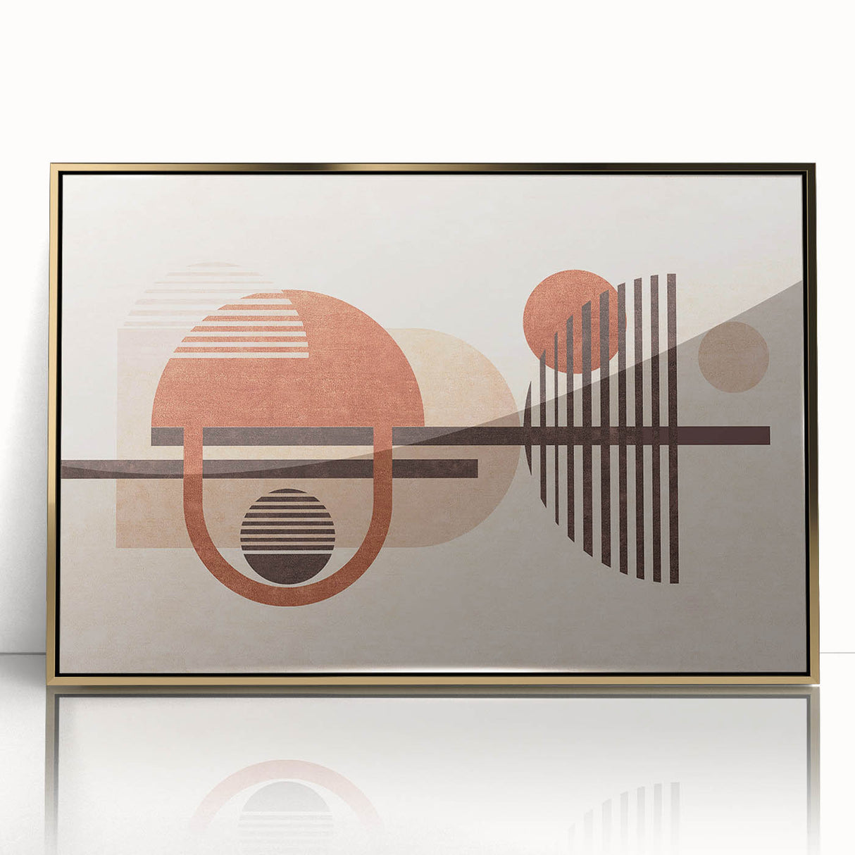 Abstract canvas art print showcasing vibrant colors and dynamic shapes, ideal for modern decor, highlighting its textured finish and artistic flair.