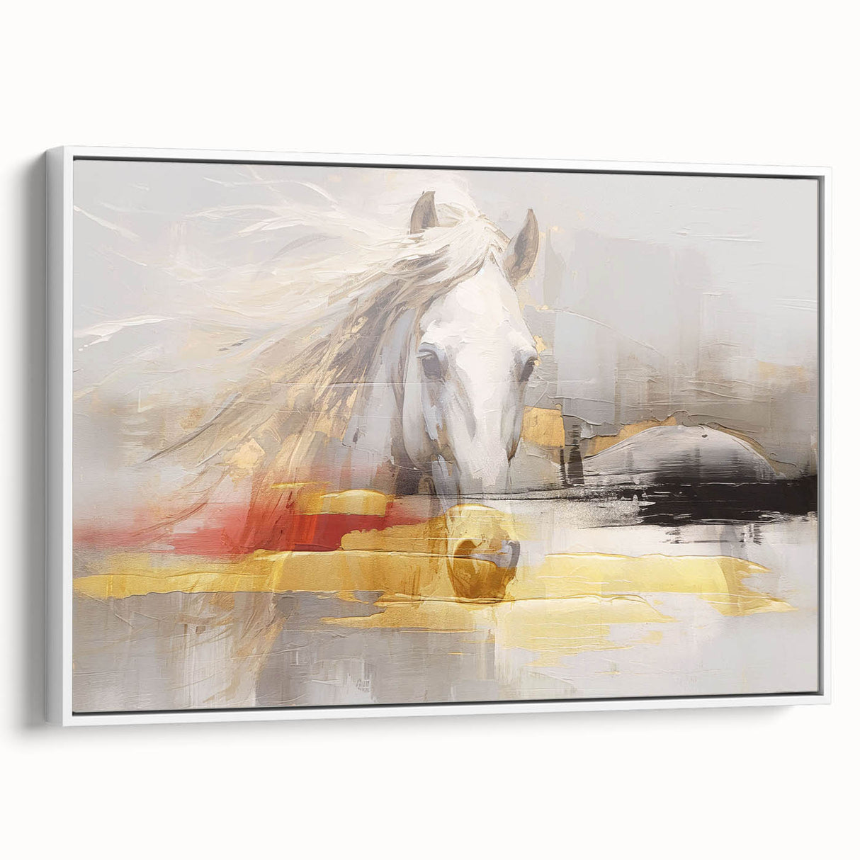 Colorful abstract canvas artwork showcasing vibrant geometric patterns and textures, elegantly rolled and packaged in a protective cardboard tube for display.