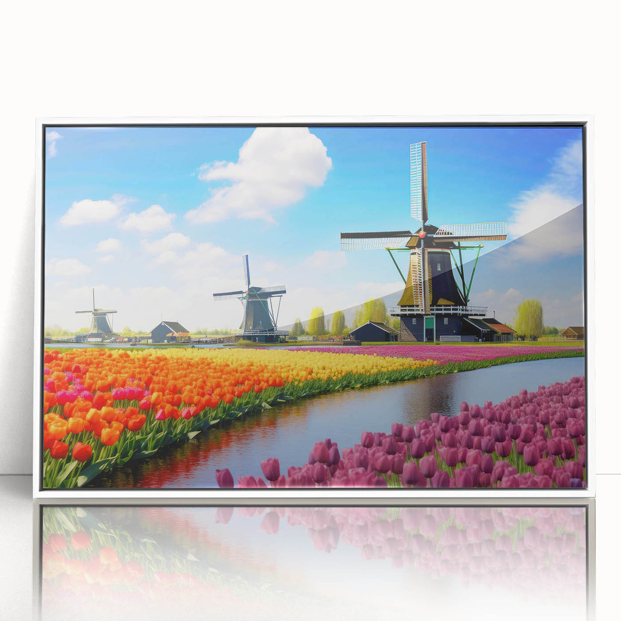 Vibrant floral canvas print showcasing intricate botanical designs in vivid colors, ideal for home decor or art enthusiasts, displayed against a neutral background.