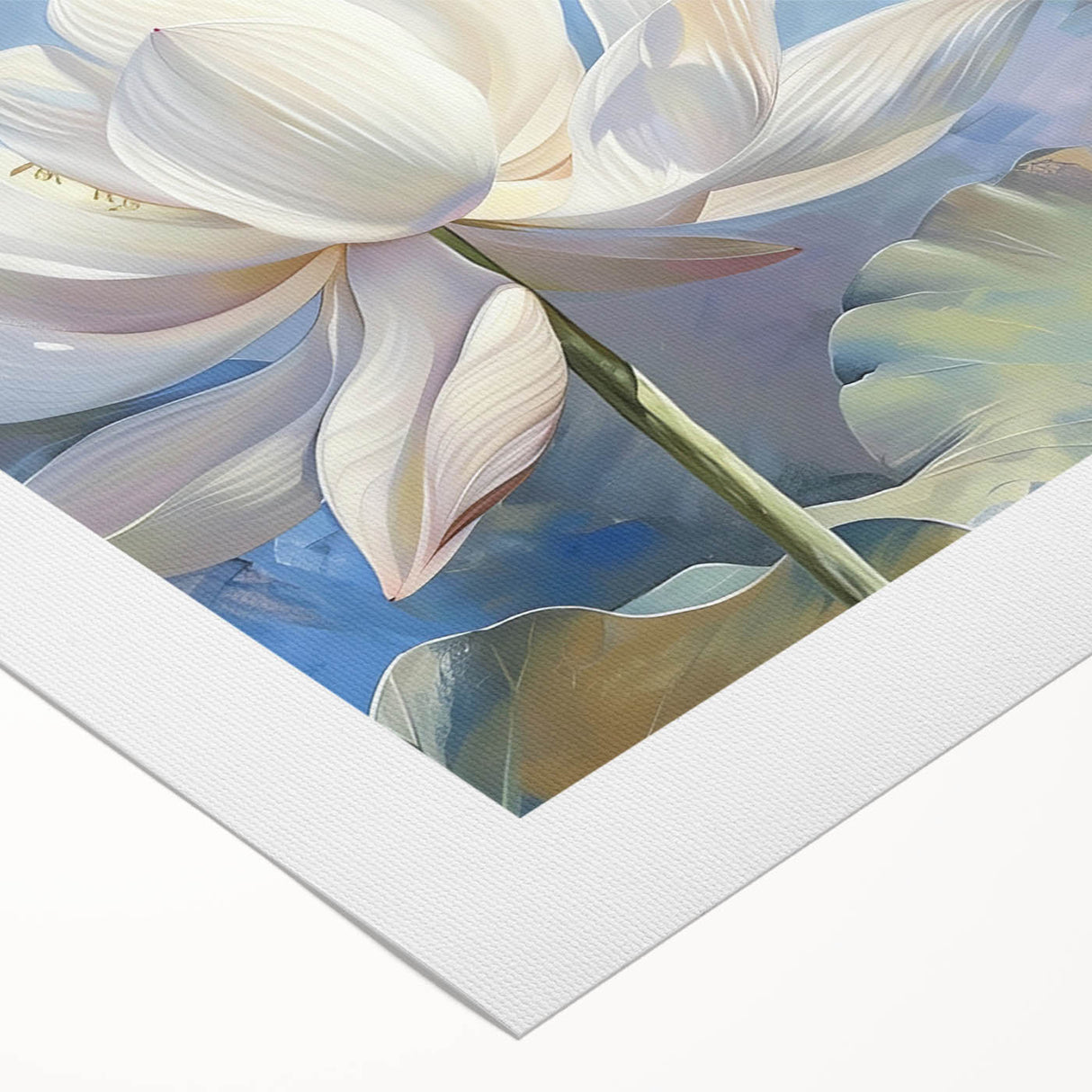 Vibrant floral canvas art print showcasing a colorful array of blooming flowers in shades of pink, yellow, and blue, ideal for home decor enhancement.