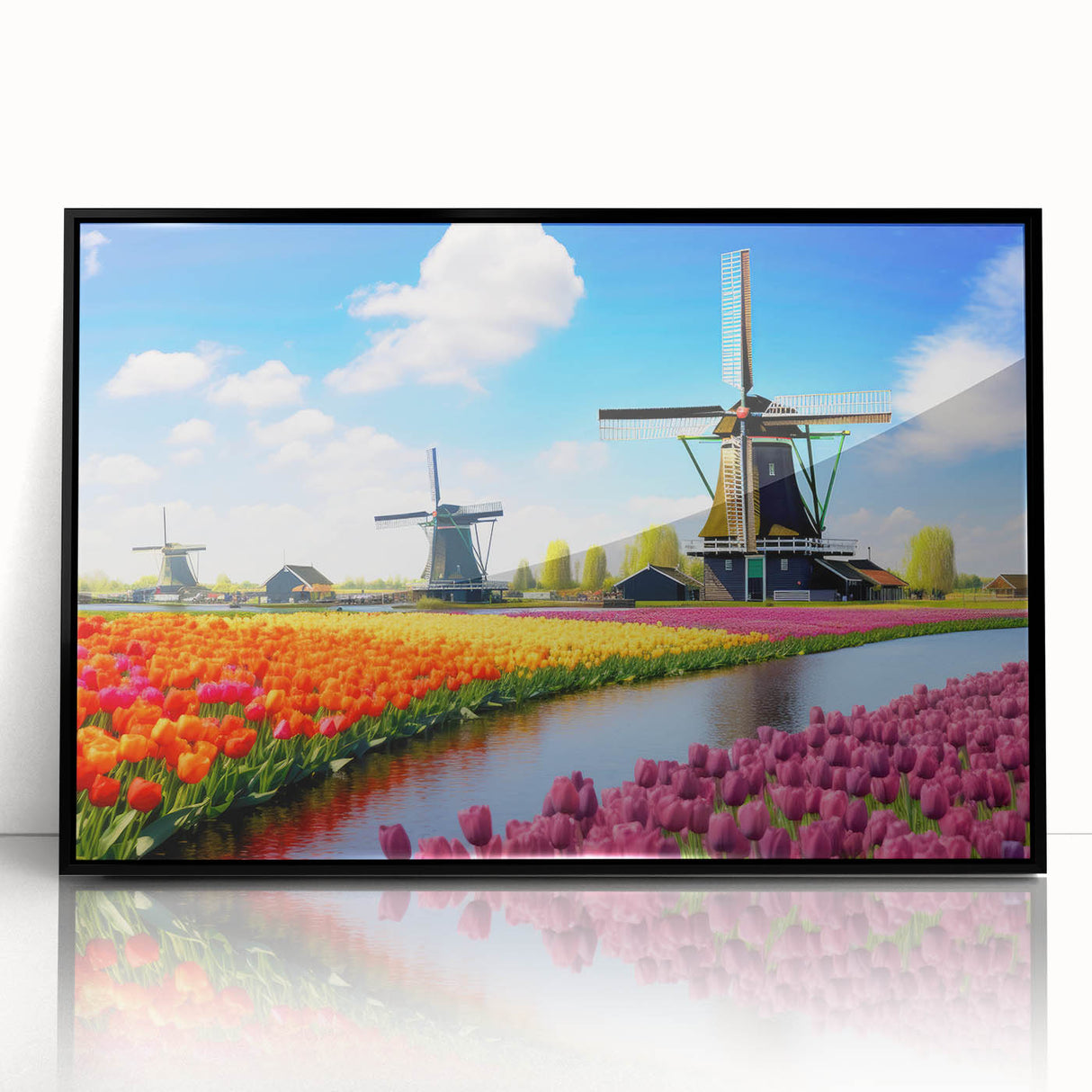 Brightly colored floral canvas artwork displaying intricate patterns and textures, ideal for home decor or wall art collections, showcasing vibrant hues and artistic detail.