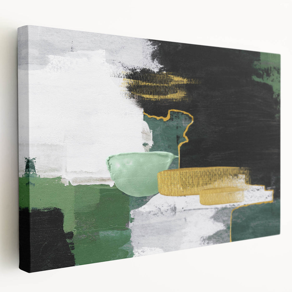 Stretched canvas wall art showcasing a vibrant abstract strokes and lines design in bold colors, perfect for modern home decor and artistic flair.