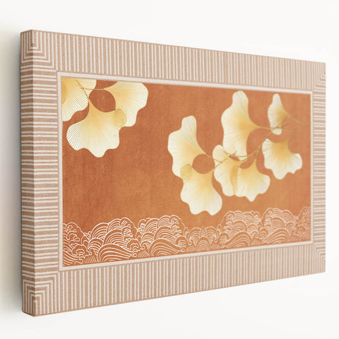 Stretched canvas wall art featuring an abstract design of colorful strokes and lines, showcasing vibrant hues and modern artistic flair.