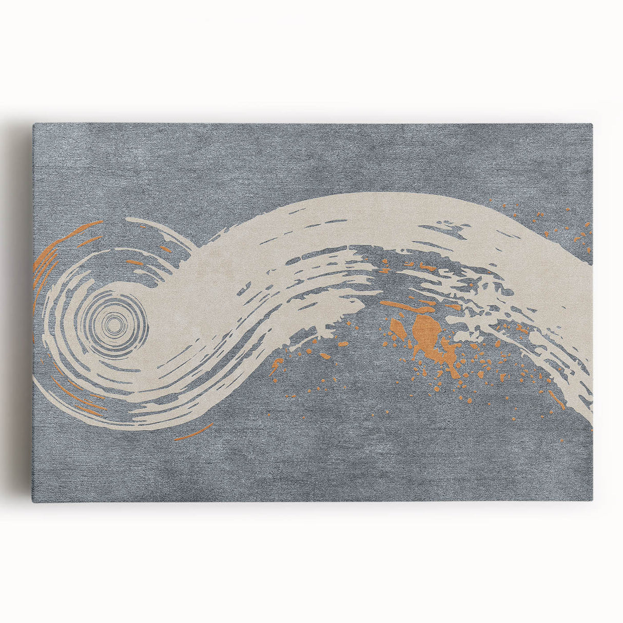 Abstract wall art design showcasing vibrant strokes and lines in a contemporary style, printed on stretched canvas for modern home decor.
