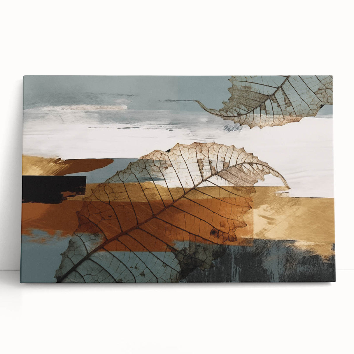 Abstract strokes and lines wall art design on stretched canvas, showcasing vibrant colors in a modern, minimalist style, ideal for contemporary decor.