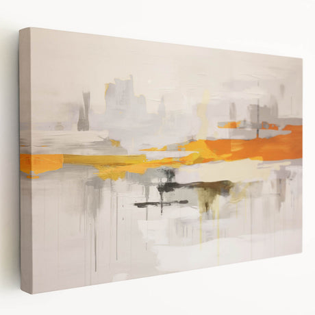 Abstract strokes and lines design on stretched canvas wall art, showcasing vibrant colors and modern aesthetics, perfect for contemporary decor.