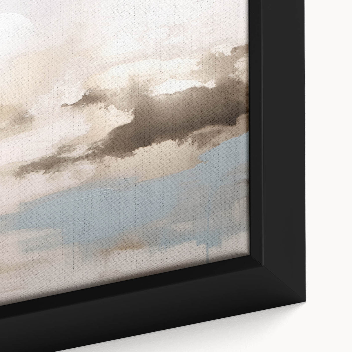 Close-up of an abstract strokes and lines design in a framed canvas wall art collection, showcasing vibrant colors and intricate details perfect for modern decor.