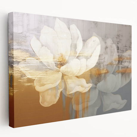 Abstract strokes and lines design on a stretched canvas wall art piece, showcasing vibrant colors and dynamic patterns, ideal for modern home decor.
