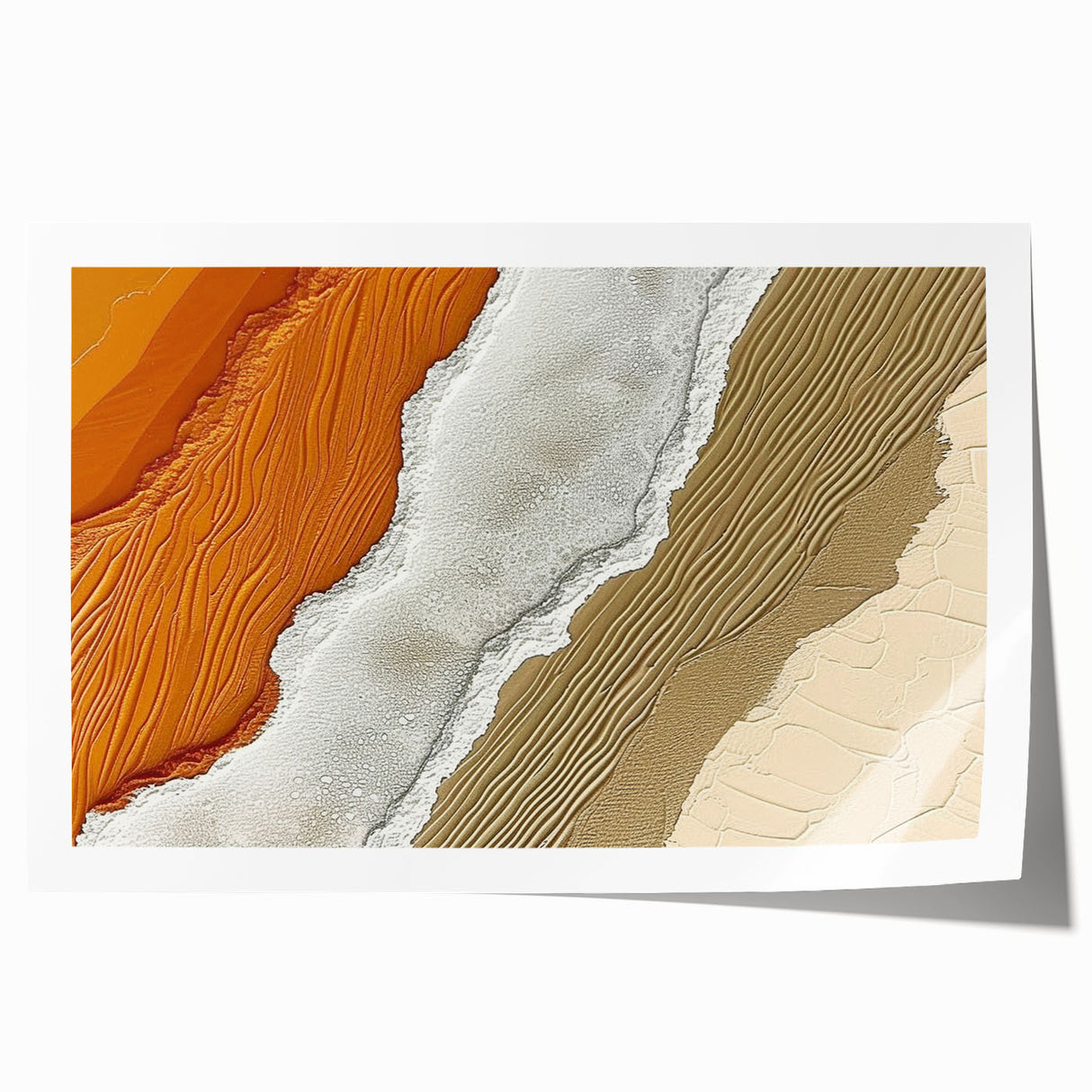 Abstract wall art print showcasing dynamic strokes and lines in vibrant colors, perfect for modern decor. Ideal for adding a contemporary touch to any living space.