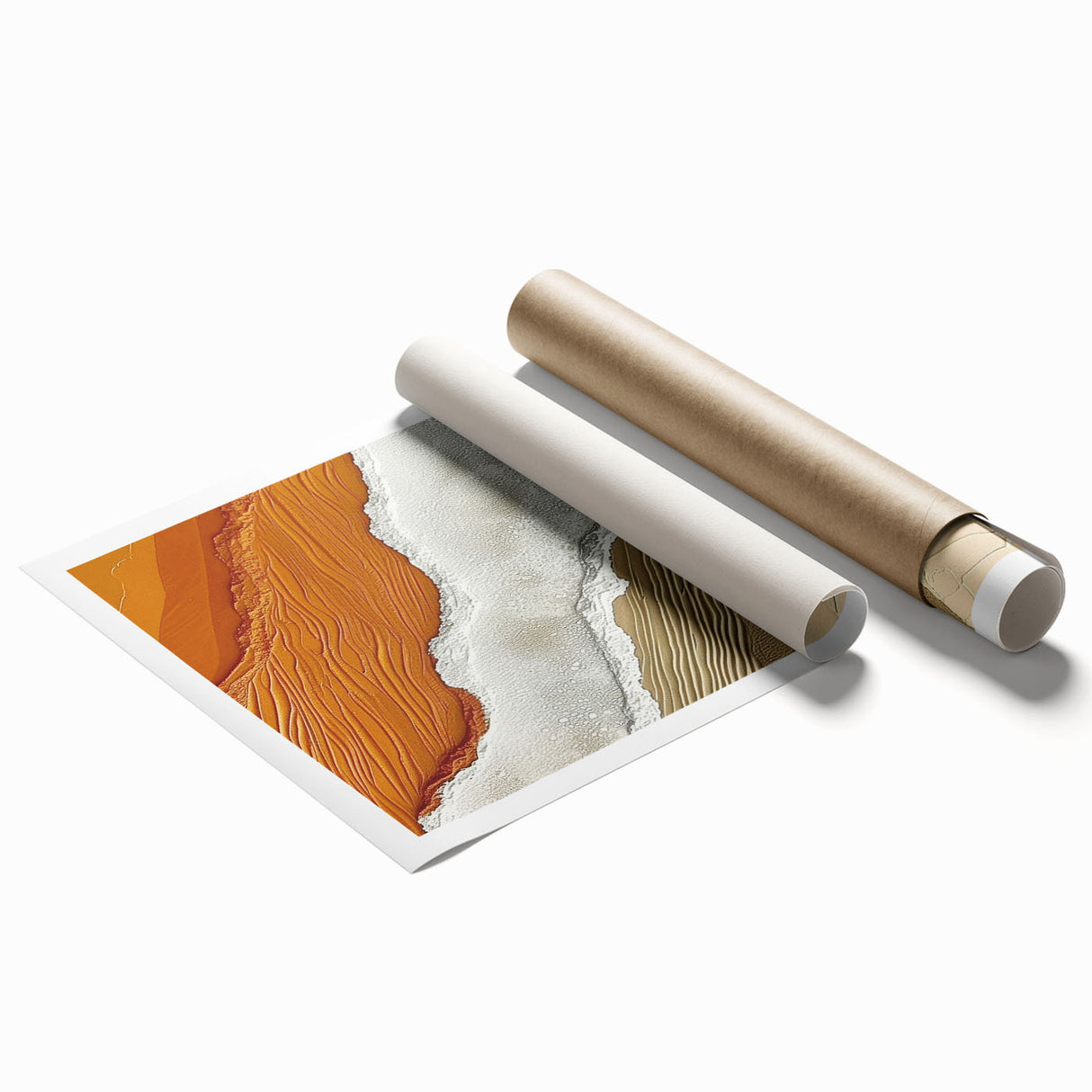 Abstract wall art design featuring vibrant strokes and lines in blue, orange, and yellow tones, perfect for modern decor. Ideal for enhancing living spaces with artistic flair.