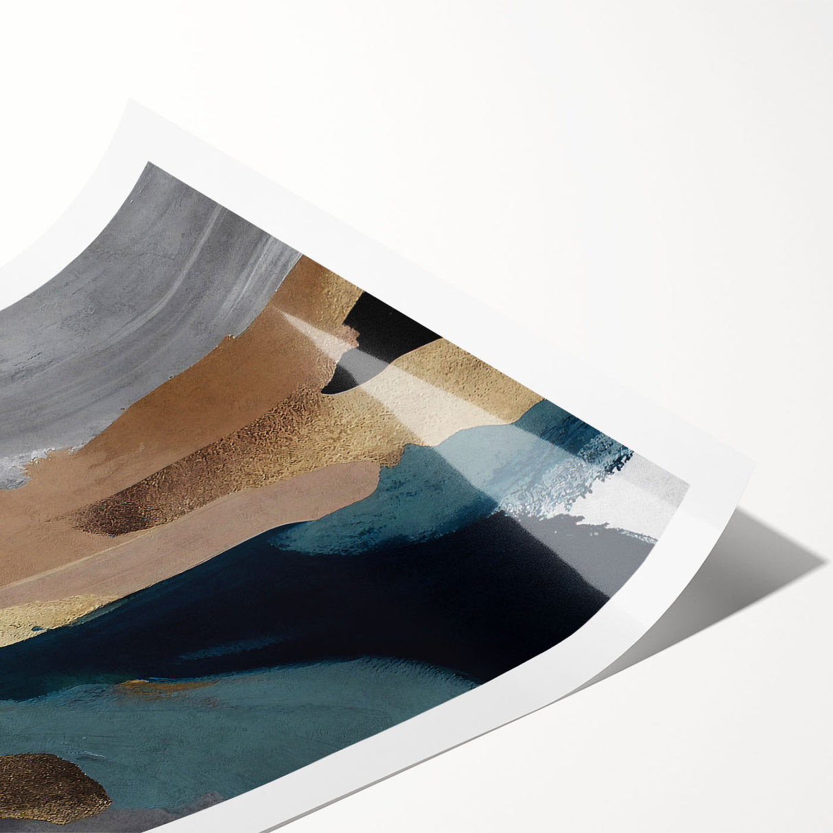 Abstract wall art print showcasing vibrant strokes and lines in a dynamic composition, perfect for modern decor. Ideal for adding color and texture to any space.