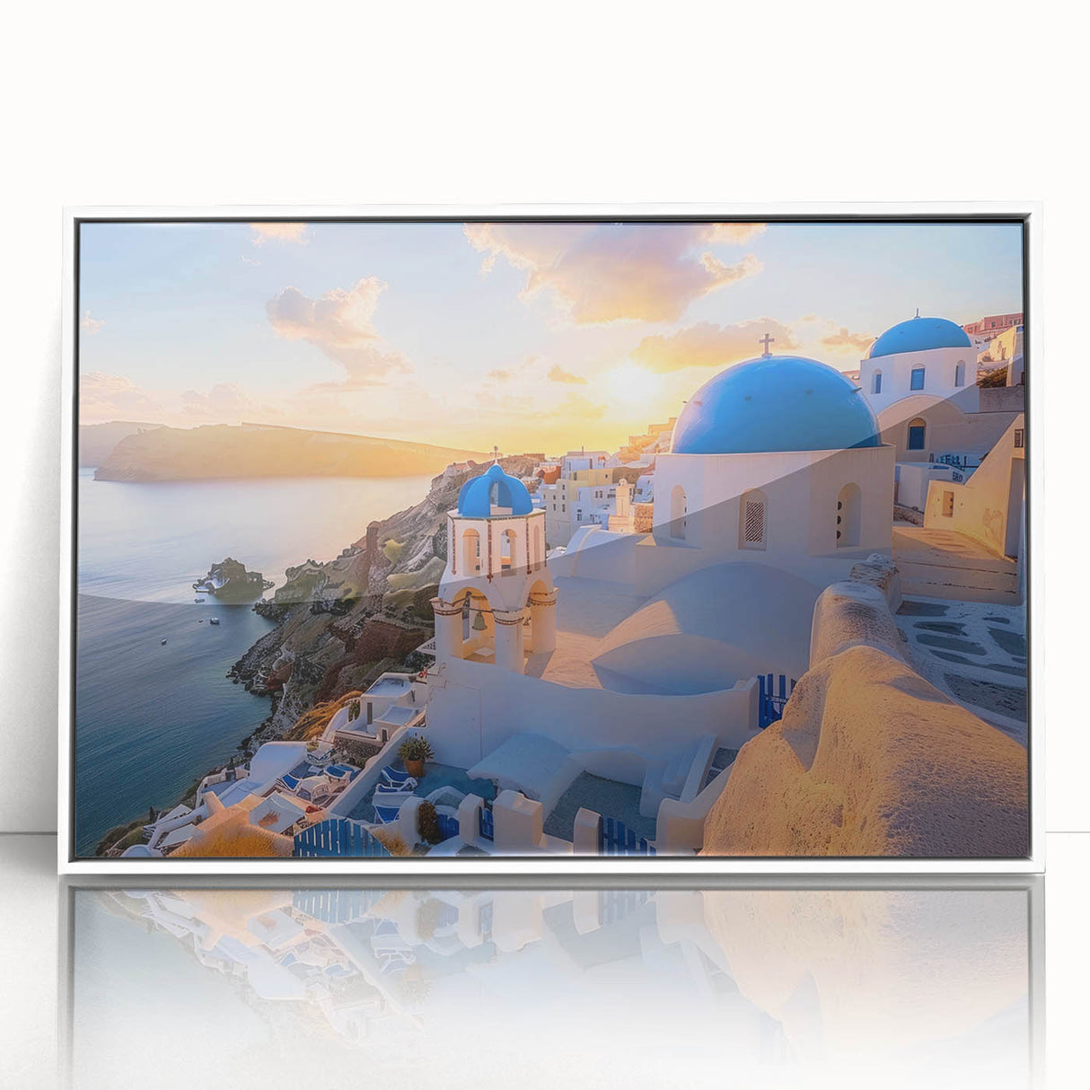 Art deco poster featuring symmetric architecture domes in muted gray on a framed acrylic, ideal for nursery wall art.