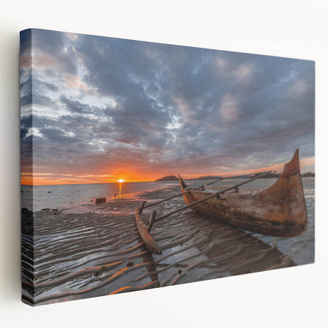 Large canvas print of a vibrant Madagascar landscape in rich green and blue tones, suitable for kitchen wall art.