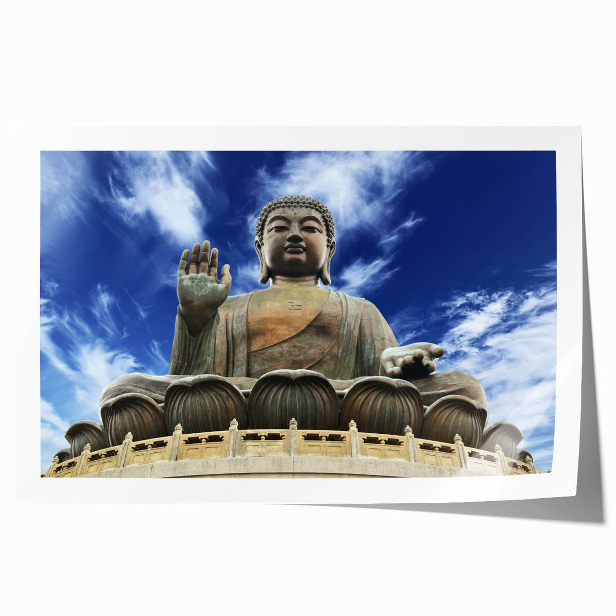 Extra large rolled print of Hong Kong scenery with vibrant twilight hues, ideal for art wall dining room.