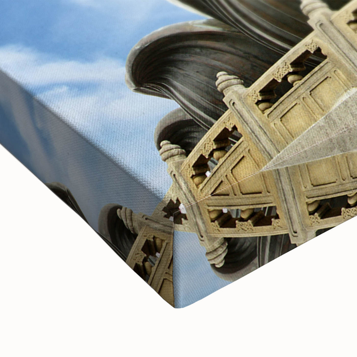 Black and white landscape art painting of Hong Kong on stretched canvas, ideal for bedroom wall decor.