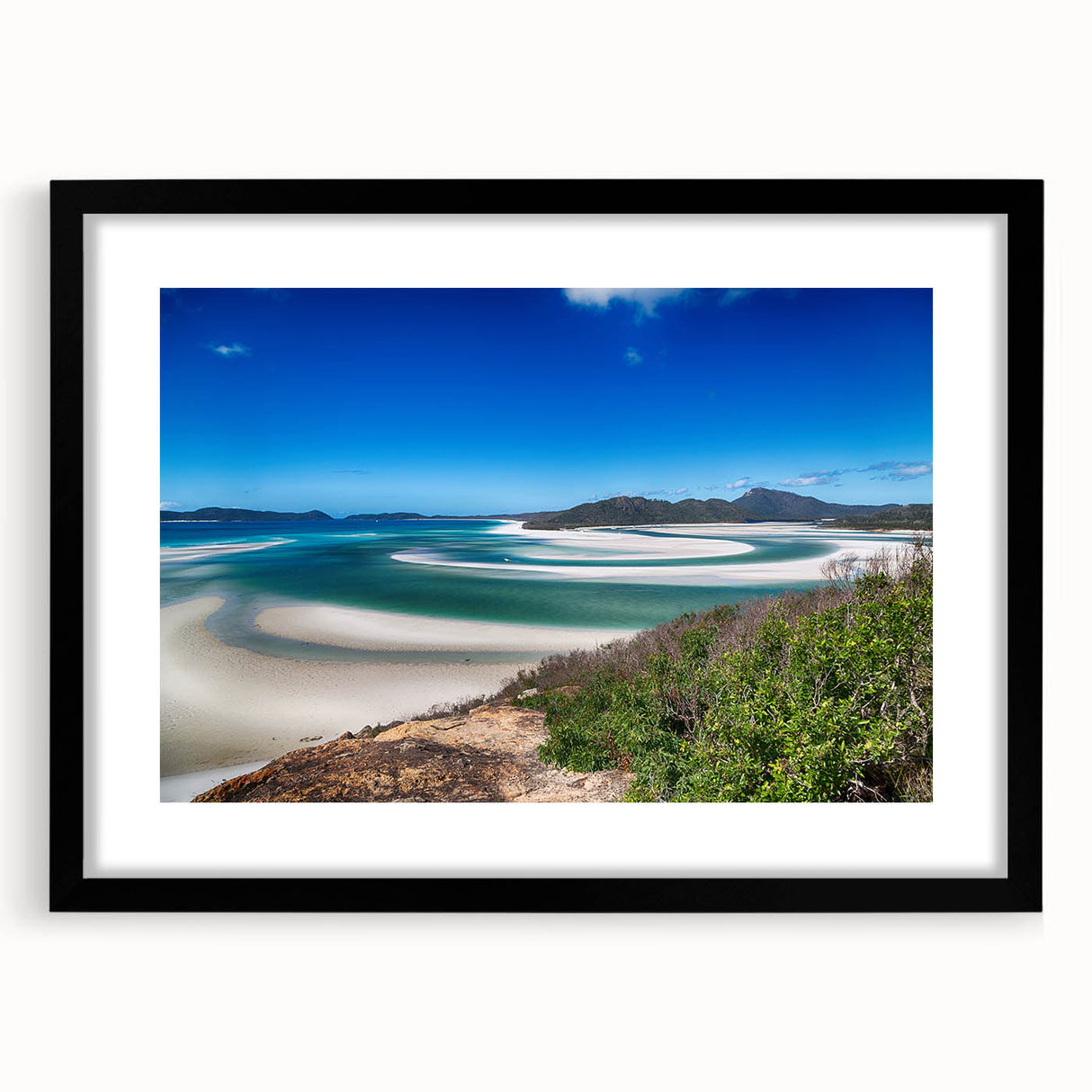 Colorful abstract art print of Queensland scenery on a textured, extra large canvas, ideal for living room decor.