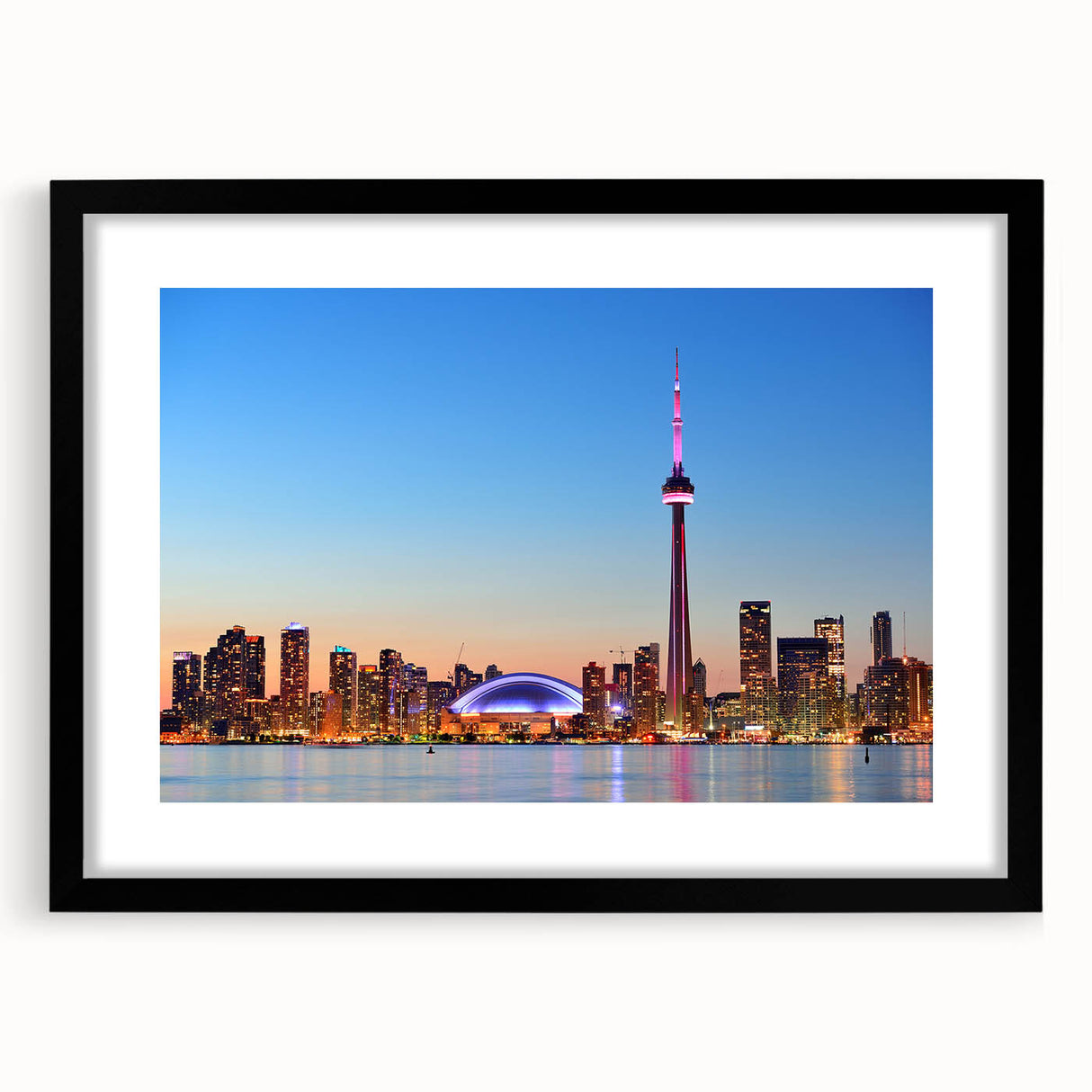 Extra large framed abstract art print of a textured, colorful Ontario scenery, ideal for living room decor.