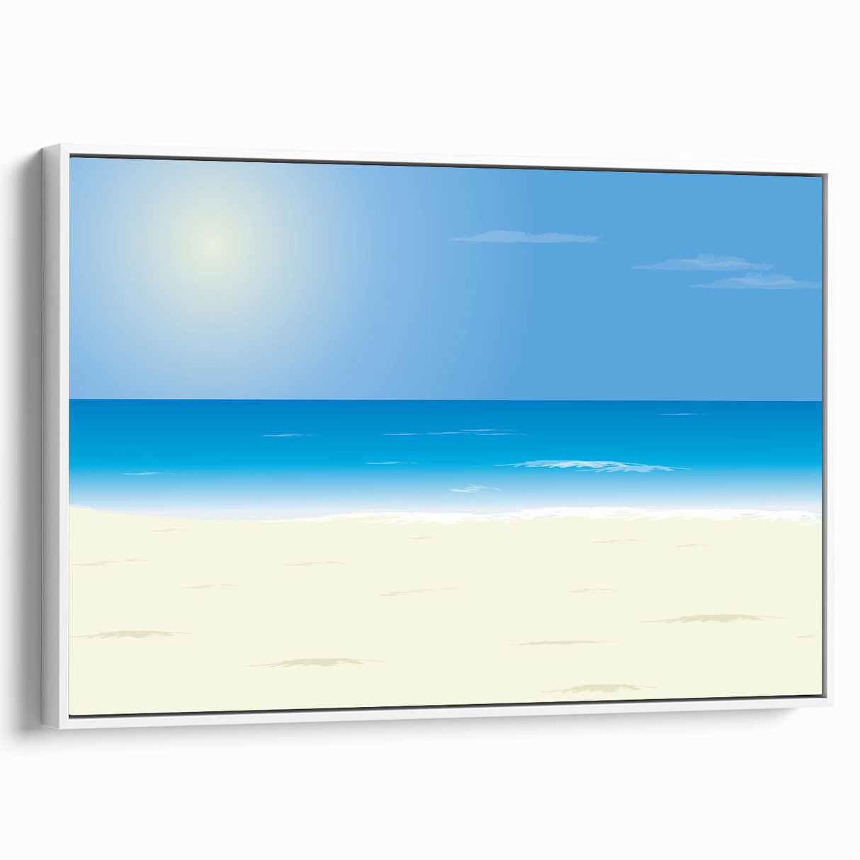 Vintage poster art of Acapulco scenery on a framed canvas, featuring vibrant colors, ideal for living room decor.