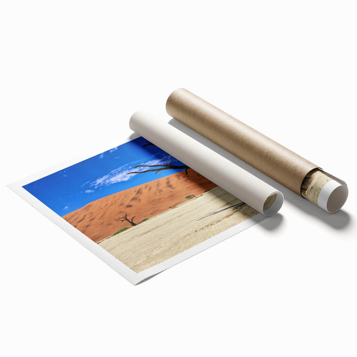 Extra large rolled print of African scenery with vibrant sunset hues, ideal for classy bathroom wall art.