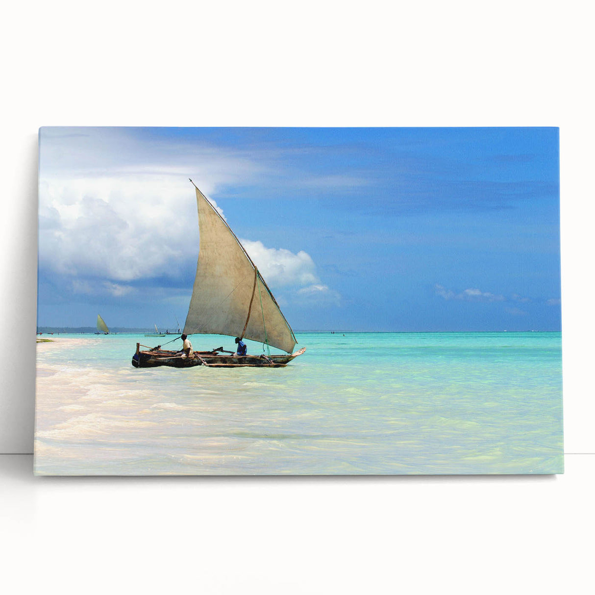 Black and white photograph of African savannah on a large stretched canvas, ideal for kitchen wall art or bedroom ambiance.