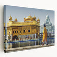 Large canvas print of a serene Indian landscape in soft earth tones, ideal for kitchen wall art.