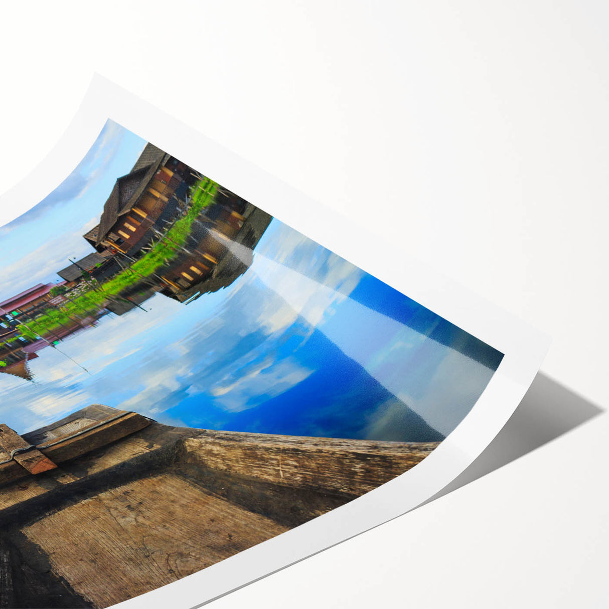 Extra large wall art featuring line art flowers and floral patterns in muted earth tones on a rolled print.