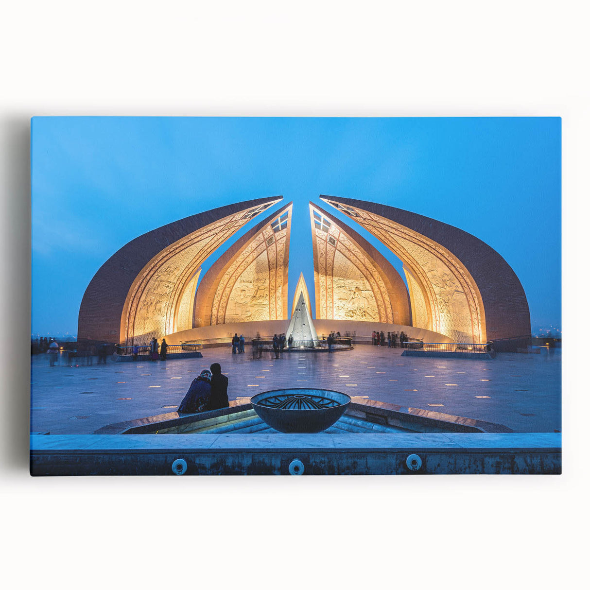 Black and white large canvas print of a scenic Pakistani landscape, ideal for kitchen wall art.