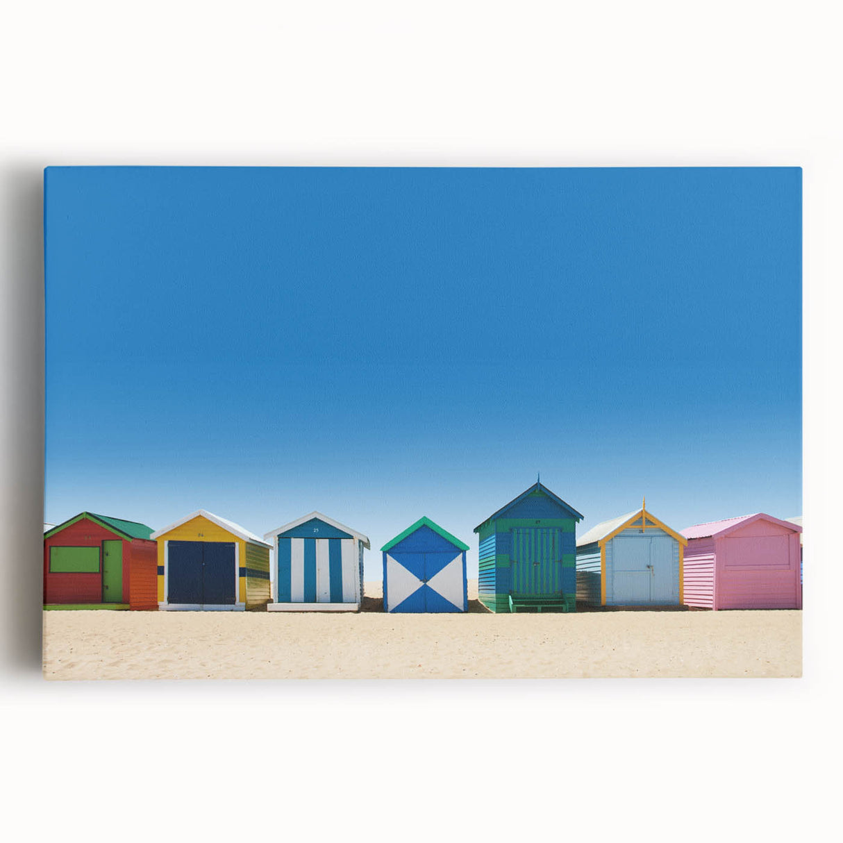 Black and white photograph of Melbourne skyline on large stretched canvas, ideal for kitchen wall art.